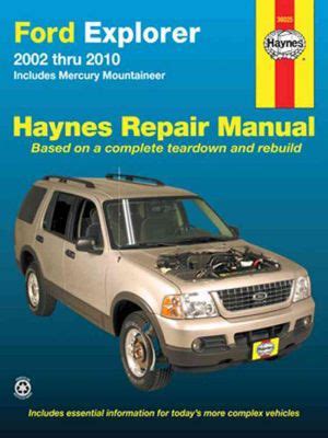 2002 ford explorer shop manual